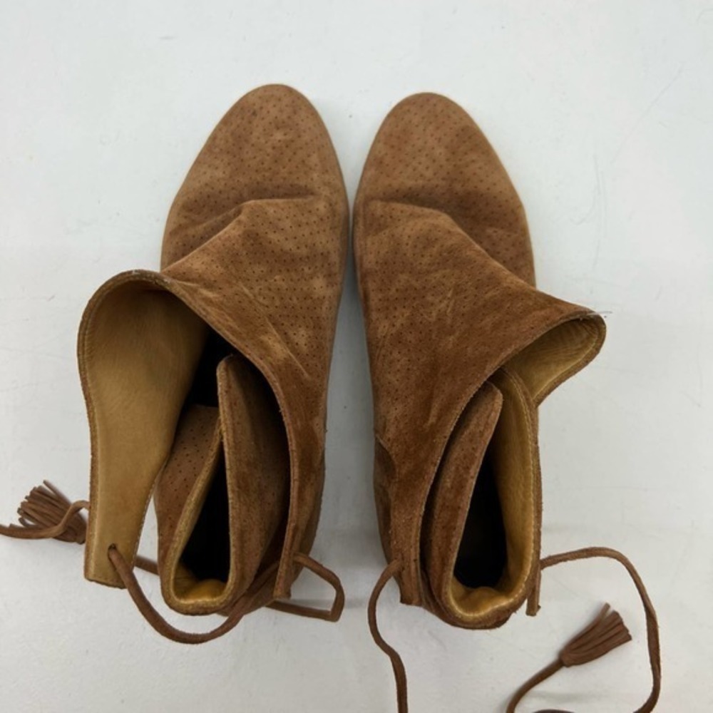 Sezane Brown Ankle Boots with Tassels - Picture 10 of 12